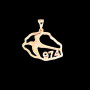 Pendentif Plaqué or 974 Paille ajouré