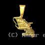 Pendentif acier carte île Martinique