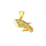 Pendentif acier carte île Martinique