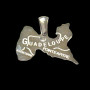 Pendentif acier carte île Guadeloupe