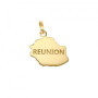 Pendentif carte de la Réunion or