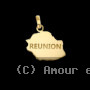 Pendentif carte la Réunion or