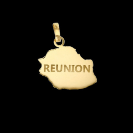 Pendentif carte la Réunion or