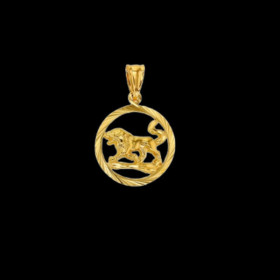Pendentif Zodiaque Lion en Or