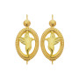 Boucles d'Oreilles 18 carats pendante COLIBRIS