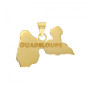 Pendentif carte Guadeloupe Or