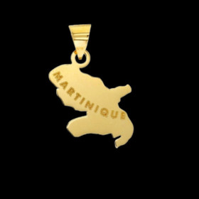 Pendentif carte Martinique Or