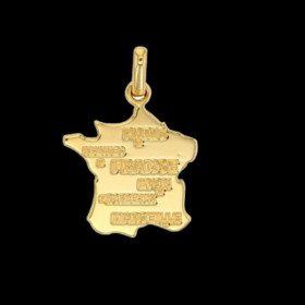 Pendentif or Carte de France