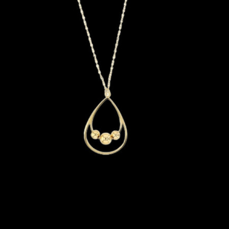 Collier double goutte d'eau