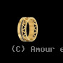 Bague géométriques avec cristaux noir
