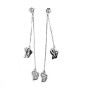 Boucles d'oreilles Argent Double Carte Guyane
