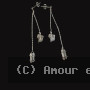 Boucles d'oreilles Forçat émail noir Carte Guyane
