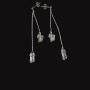 Boucles d'oreilles Forçat émail noir Carte Guyane