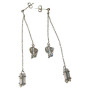 Boucles d'oreilles Forçat émail noir Carte Guyane