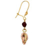 Boucle D'Oreille Or 18 Carats Forcat et Grenat