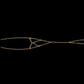 Bracelet Main Or 18 Carats Jaune Clair Grenat