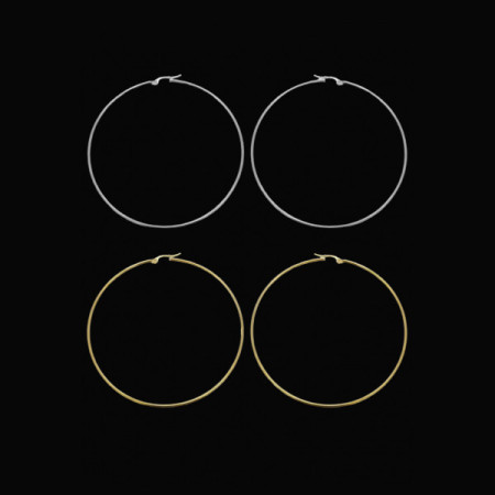 Boucles d'Oreilles Créoles Acier