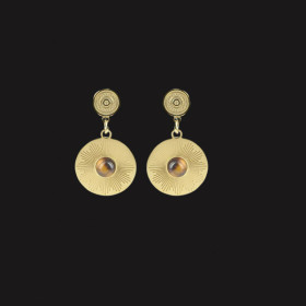 Boucles d'Oreilles Acier pierres