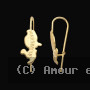 Boucles d'oreilles carte Martinique or