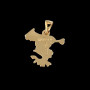 Pendentif Carte Mayotte Plaqué Or