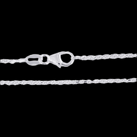 Chaine Argent Maille Corde