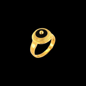 Bague Plaqué Or Onyx