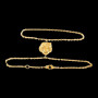 Bracelet Bague Hibiscus Plaqué Or