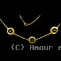 Collier Plaqué or Onyx 3 Eléments