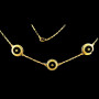 Collier Plaqué or Onyx 3 Eléments