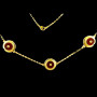 Collier Plaqué or Cornaline 3 Eléments
