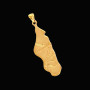 Pendentif Carte Madagascar Plaqué Or