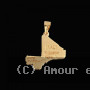 Pendentif Carte Mali Plaqué Or