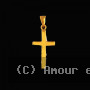 Pendentif Croix Lisse Plaqué Or