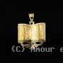 Pendentif Livre Coran Plaqué Or