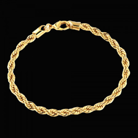 Bracelet Maille Corde Plaqué Or