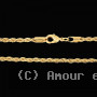Collier Maille Corde Plaqué Or