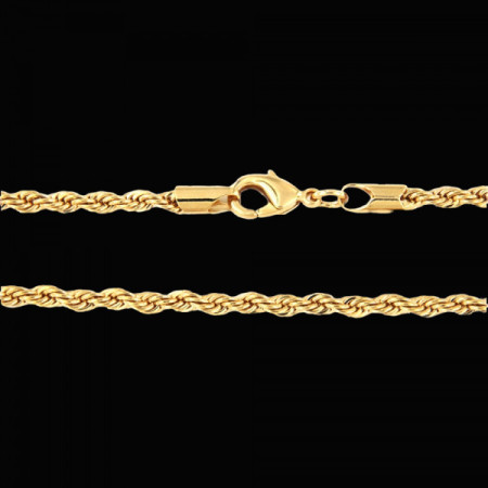 Collier Maille Corde Plaqué Or