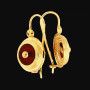 Boucles d'oreilles Créoles Dé Cornaline