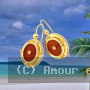 Boucles d'oreilles Créoles Crochet Cornaline