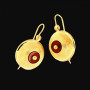 Boucle d'oreille Créole Tété Antillaise Cornaline