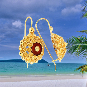 Boucles d'oreilles Créole Tété Antillaise