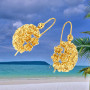 Boucles d'oreilles Créoles Fleur Tropical