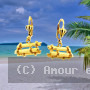 Boucles d'oreilles Fagot De Canne Plaqué or