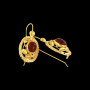 Boucle d'oreille Cornaline Ajoure