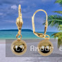 Boucles d'oreilles Pendant plaqué Or Boules
