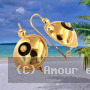Boucles d'oreilles Tété Antillaise Onyx Lisse