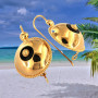 Boucles d'oreilles Tété Antillaise Onyx Lisse