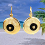 Boucles d'oreilles Créoles Tété Antillaise Onyx noir