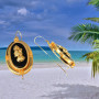 Boucles d'oreilles Créoles Onyx Madras