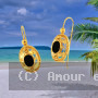 Boucles d'oreilles Créoles Onyx Ajouré